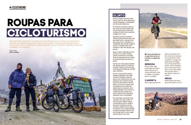 roupas para viajar de bicicleta