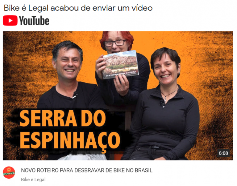 viagem de bicicleta no Espinhaço, Renta Falzoni para o Bike é Legal